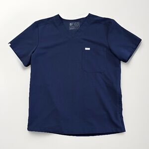 FIGS Technical Collection Scrub Top Women's Size Medium PO 1568 Blue